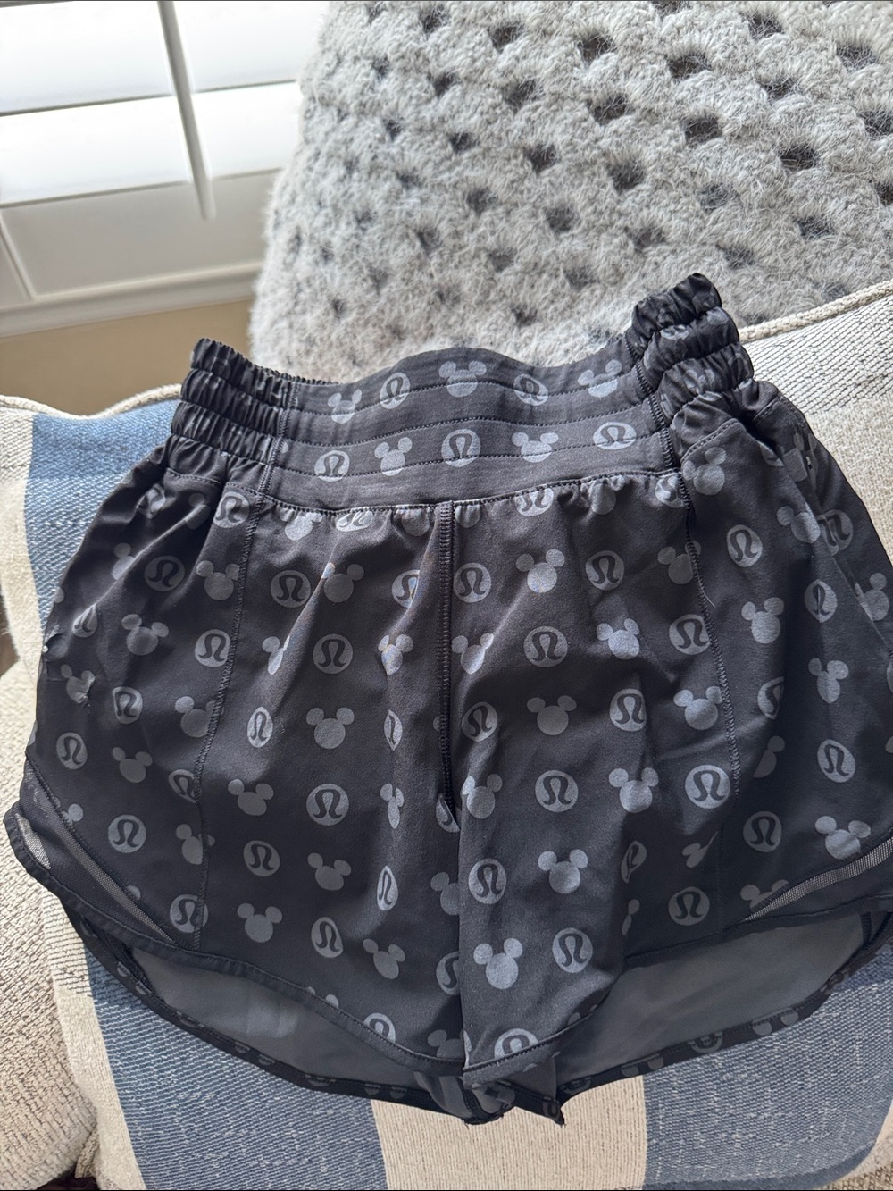 lululemon athletica Black Logo-Print Women's Athletic Shorts